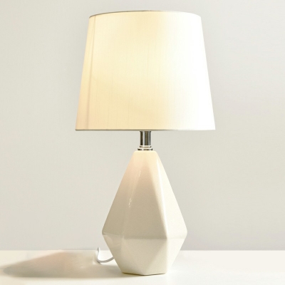 1-Light Night Table Lamps Modern Style Bell Shape Porcelain Nightstand Lamp
