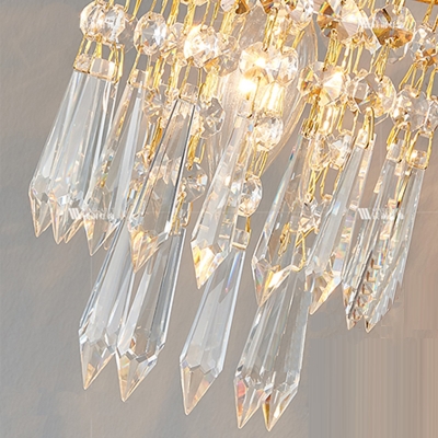 2-Light Wall Mounted Lamps Minimalist Style Waterfall Shape Metal Sconce Lights