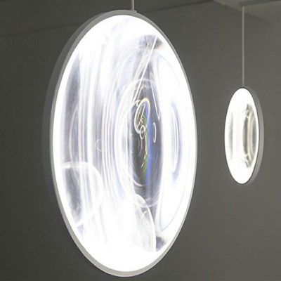 Contemporary Ring-Shaped Pendant Ceiling Lights Closed Glass Pendant Lights