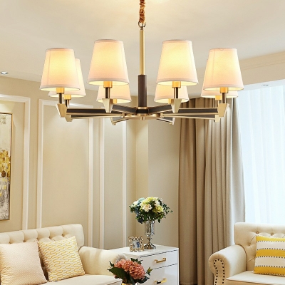 Hanging Chandelier Modern Style Fabric Pendant Light Kit for Living Room