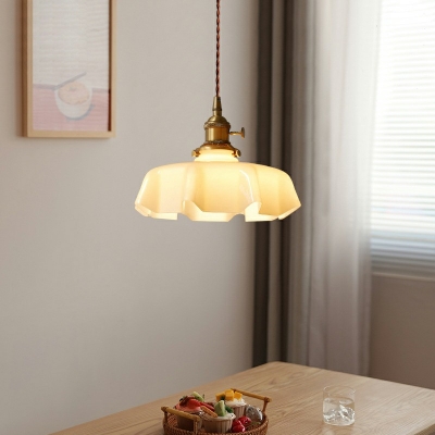 Industrial Hanging Pendant Lights Glass Shade Hanging Lamp Kit for Living Room Bedroom