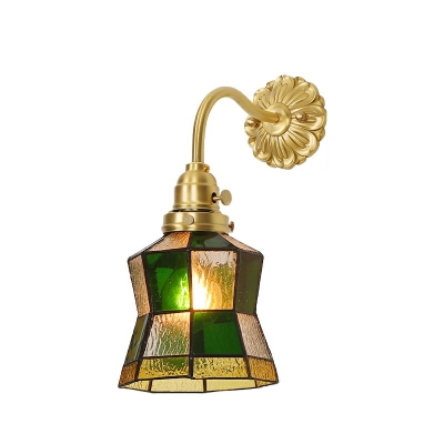 Industrial Wall Mounted Light Fixture Vintage 1 Light Glass Wall Hanging Lights for Bedroom