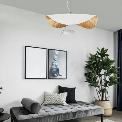 Mid Century Modern Curved Hanging Ceiling Light Metallic Hanging Pendant Lights