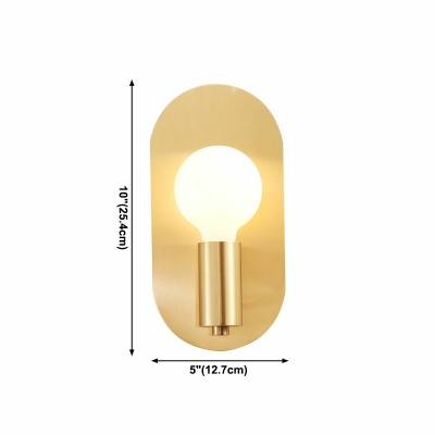Modern Style LED Wall Sconce Light Nordic Style Glass Metal Wall Light for Aisle Courtyard