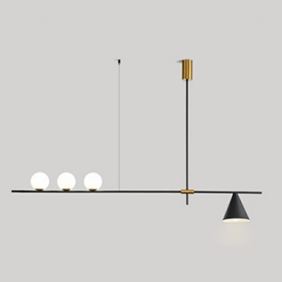 Modern Style Long Pendant Light Nordic Designer Style Glass Chandelier Light for Living Room