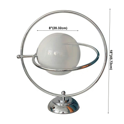 Modernism Globe Night Table Lamps Metal and Glass Table Lamp for Bedroom
