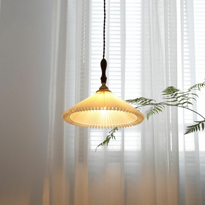 Contemporary Wood Hanging Pendant Light Down Lighting Pendant for Bedroom