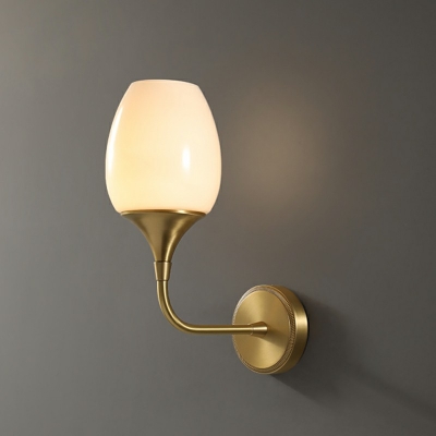 Modern Style LED Wall Sconce Light Nordic Style Glass Metal Wall Light for Bedside