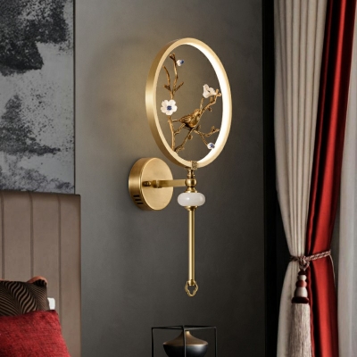 Modern Wall Mounted Lamps Metal Material Flush Mount Wall Sconce for Bedroom