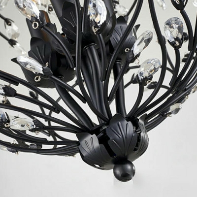 Pendant Lighting Fixtures Globe Shade Modern Style Crystal Suspension Light for Living Room