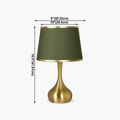 Postmodern Metal Table Lamp Green Shade Nights and Lamp for Bedroom