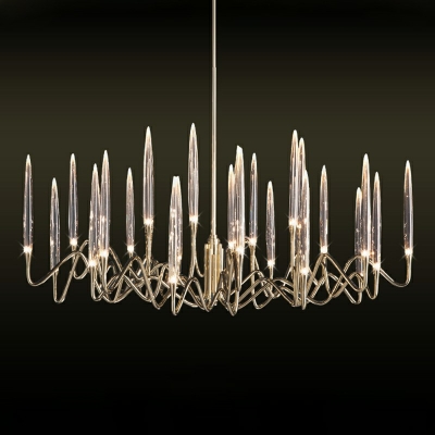 Postmodern Style Metal Chandelier Glass Shade Ceiling Chandelier for Living Room