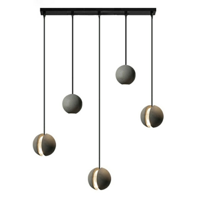 Simple Drop Pendant Cement Hanging Lamp Kit for Bedroom Living Room