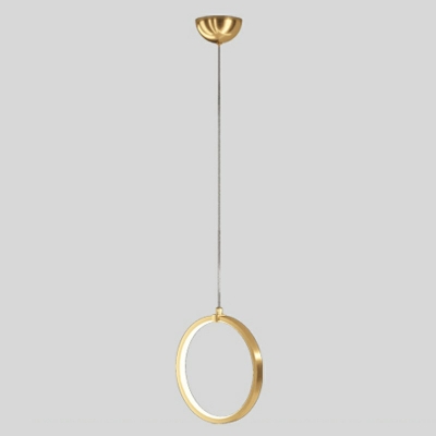 Simplicity Circlet Hanging Pendant Lights Metallic Down Lighting Pendant