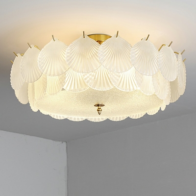 Ultra-Modern Flush Ceiling Light Glass Ceiling Light for Bedroom Living Room