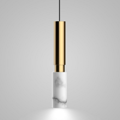 1 Light Linear Hanging Pendnant Lamp Modern Minimalist Ceiling Lamp for Living Room