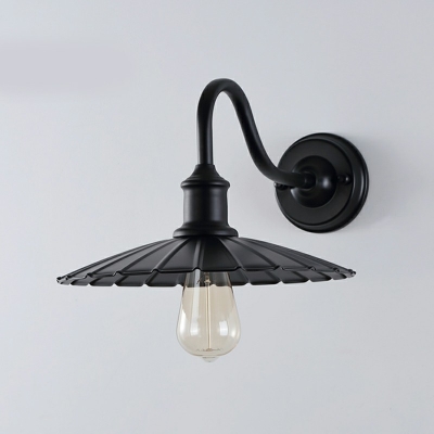 1-Light Sconce Lights Industrial Style Cone Shape Metal Wall Mount Light Fixture