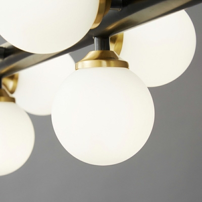 13-light Island Lamp Fixture Simplicity Style Ball Shape Metal Pendant Light Fixtures