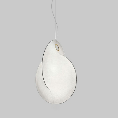Contemporary Down Lighting White Color Silk Hanging Light Fixtures for Living Room