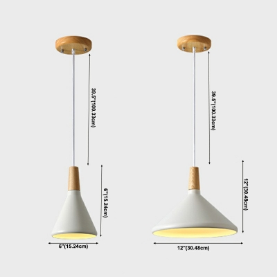 Contemporary Drop Pendant Wood Suspension Pendant for Dining Room