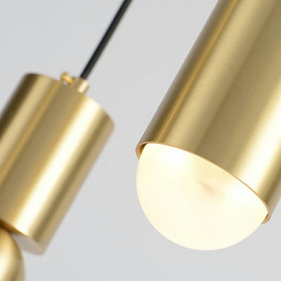 Gold 1 Light Linear Down Lighting Pendant Modern Ceiling Pendant Lamp for Bedroom