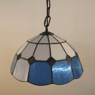 Hanging Light Fixtures Semicircular Shade Modern Style Glass Hanging Light Kit for Living Room