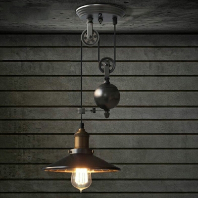 Industrial 1 Light Drop Pendant Hanging Pendant Light for Dining Room