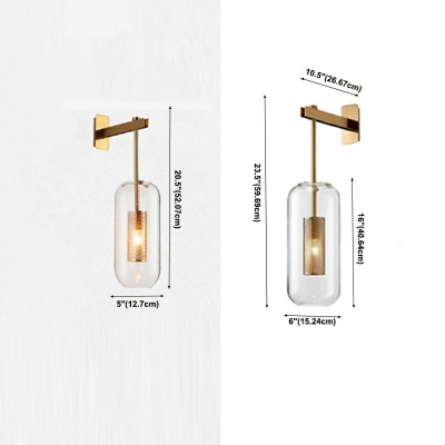 Industrial Wall Mount Lighting Glass Material Wall Mounted Light Fixture for Living Room