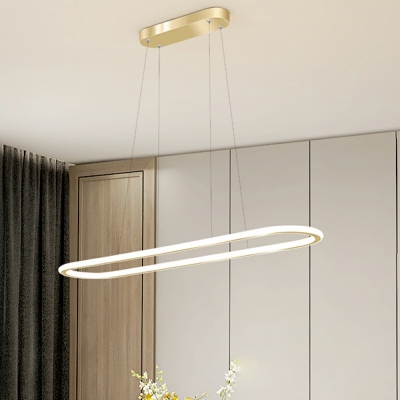 Metal Acrylic LED Pendant Light Modern and Simple Hanging Light for Dinning Room