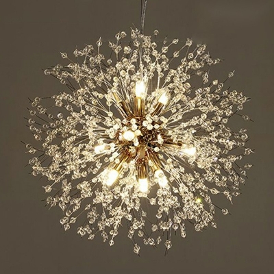 Minimalism Style Crystal Chandelier Light Modern Style LED Pendant Light for Dinning Room