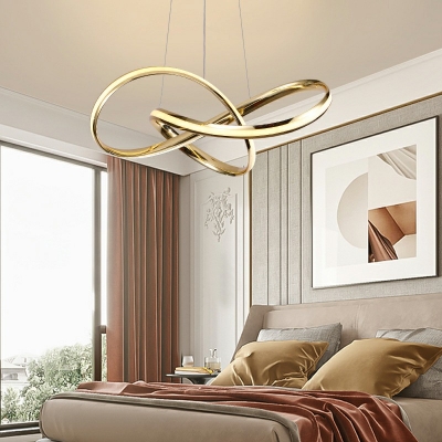 Minimalism Style LED Hanging Light Modern Style Metal Acrylic Pendant Light for Dinning Room