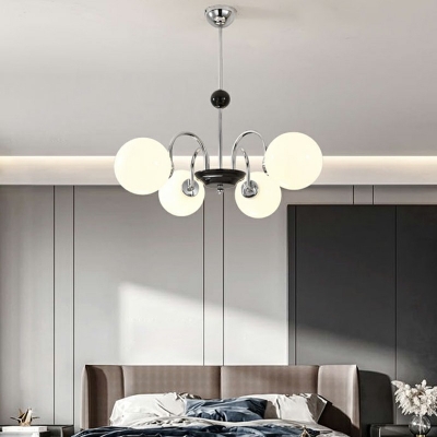 Hanging Lamp Globe Shade Simplicity Style Glass Pendant Light for Living Room