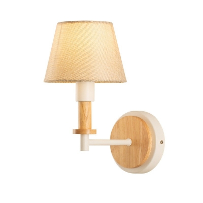 Wood Wall Mounted Lamps 1 Light Flush Mount Wall Sconce for Living Room