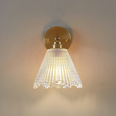 1 Light Glass Industrial Wall Mounted Light Fixture Vintage Sconces Wall Lights for Bedroom