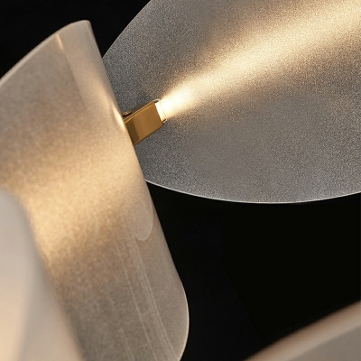1-Light Hanging Ceiling Lamp Modern Style Circle Shape Metal Third Gear Light Chandelier Lighting
