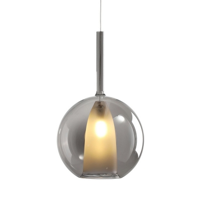 1-light Pendant Lights Modernist Style Globe Shape Glass Hanging Ceiling Light