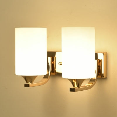 2-Light Sconce Lights Traditional Style Cylinder Shape Metal Wall Mounted Reading Lights