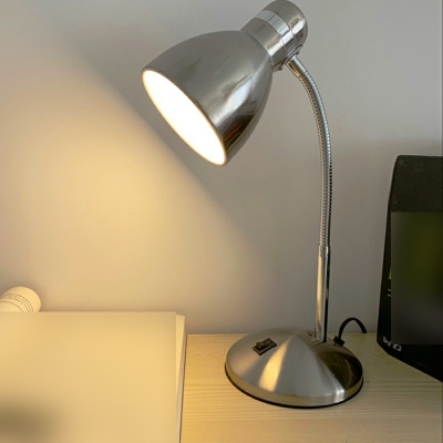 Chrome Nightstand Lamp 1 Light Modern Minimalism Bedroom Basic Nights and Lamp