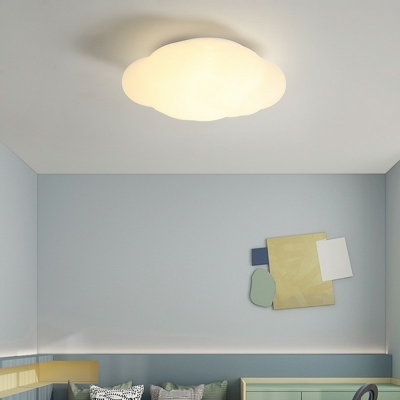 Clouds Shade Flush Mount Ceiling Lighting Fixture Modern Creative Close to Ceiling Lamp for Kid's Room