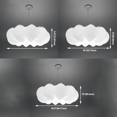Contemporary Cloud Chandelier Light Fixture Acrylic Pendant Chandelier