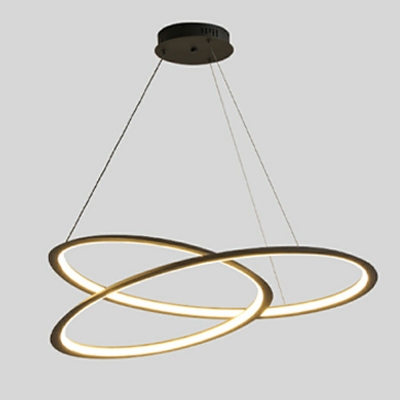 Contemporary Twisting Suspended Lighting Fixture Metal Pendant Lighting Fixtures