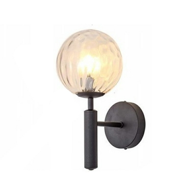 Globe Glass Wall Mounted Light Fixture Industrial Vintage Sconce Lamp for Living Room