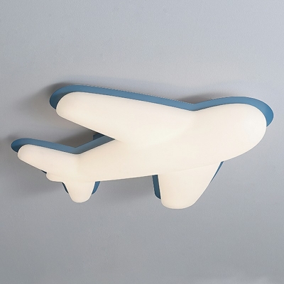 Modern Airplane Led Flush Mount Ceiling Fixture Creatuve Close to Ceiling Lamp for Kid's Room