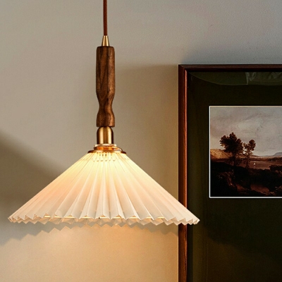 Modern Simple Hanging Light Kit Wood Suspension Pendant Light for Bedroom
