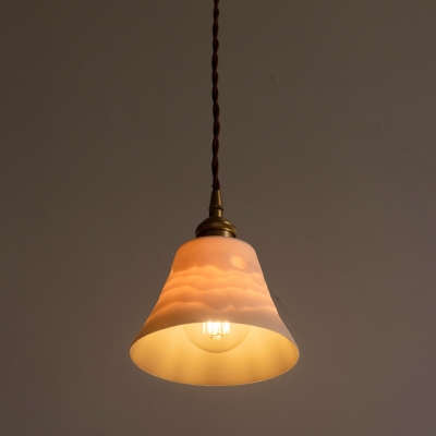 Modern Style LED Pendant Light Nordic Style Ceramic Hanging Light for Bedside Kitchen Room