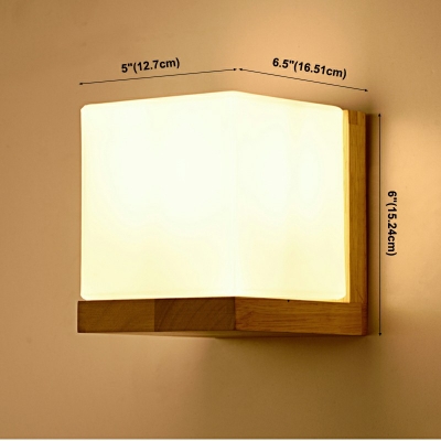 Modern Wall Mounted Lamps Wood Flush Mount Wall Sconce for Living Room
