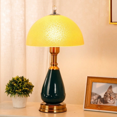 Modernism Cone Table Lamp Glass and Ceramic Night Table Lamps for Bedroom