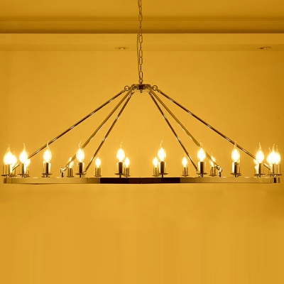 Pendant Chandelier Modern Style Metal Suspended Lighting Fixture for Living Room