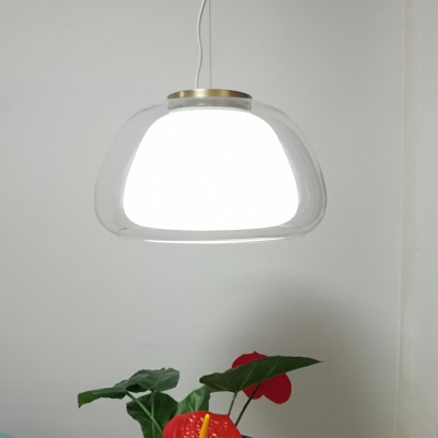 Pendant Lighting Round Shade Modern Style Glass Pendant Light Fixtures Light for Living Room