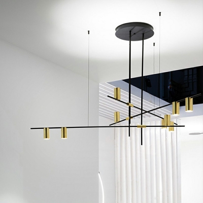 Postmodern Hanging Light Kit Metal Chandelier for Living Room Hotel Lobby for Dining Room